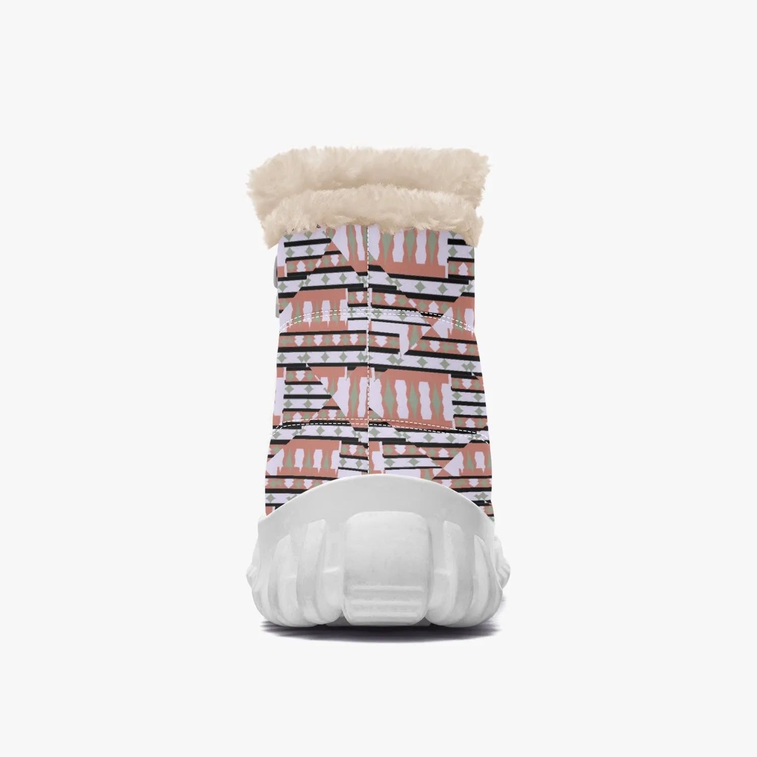 Eclectic Cotton-pad Fur Zipper Up Boots