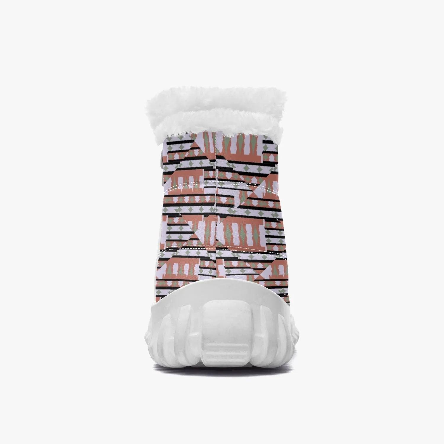 Eclectic Cotton-pad Fur Zipper Up Boots